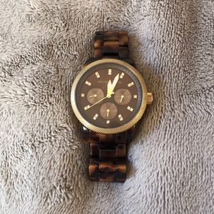 Michael Kors tortoise shell watch